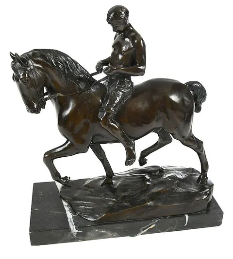 The Horse Tamer by Rudolf Kaesbach, patinated bronze, sold Feb 2021