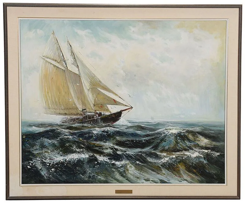 Joseph Douglas Purcell, Bluenose, Queen of the Sea, oil on canvas