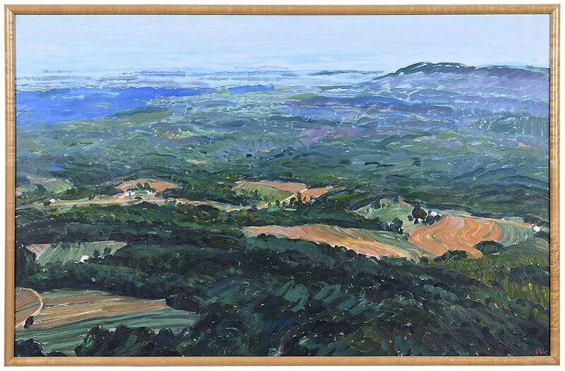 Henry Link, View from the Sauratown Mountains, 1985, acrylic on canvas