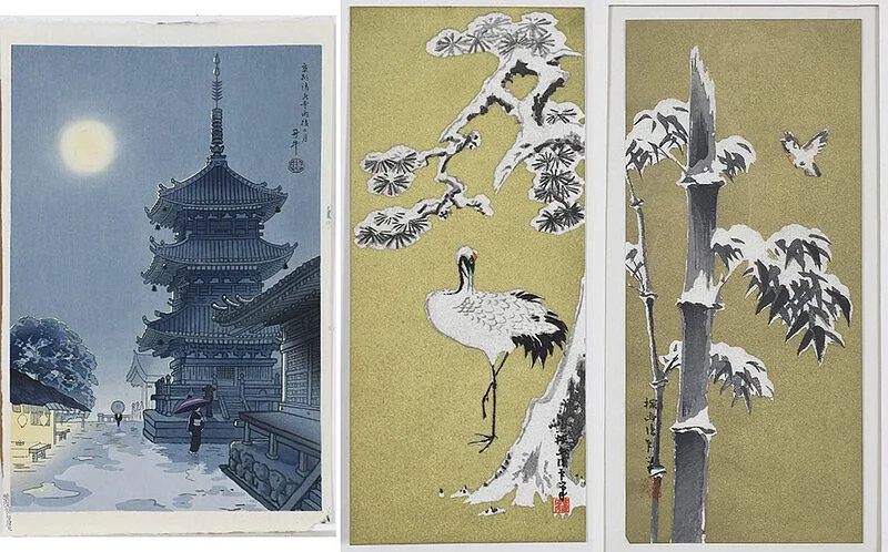 Benji Asada, Kiyomizu Pagoda, woodblock print