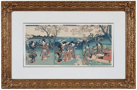 Utagawa Kunisada I, scene from Genji Monogatari, woodblock print