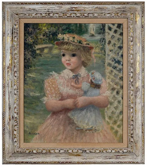 Huldah Cherry Jeffe, Girl in a Straw Hat, 1951, oil on canvas