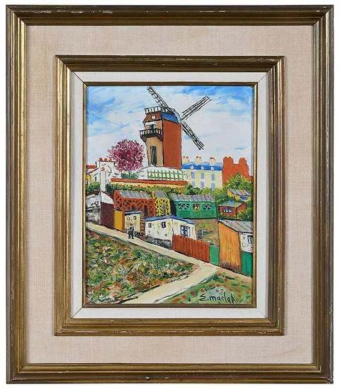lis‚e Maclet, Le Moulin de la Galette, Montmartre, oil on canvas