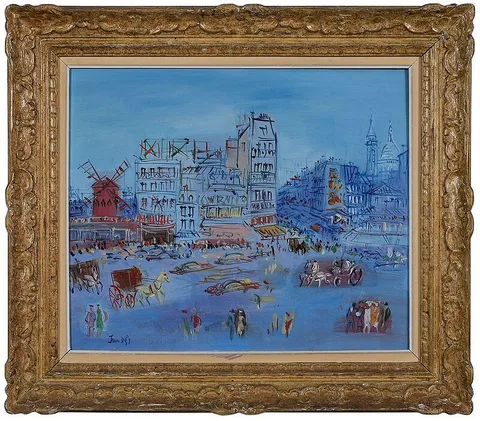 Jean Dufy, ÿParis, Place Blanche (B. 4782), oil on canvas