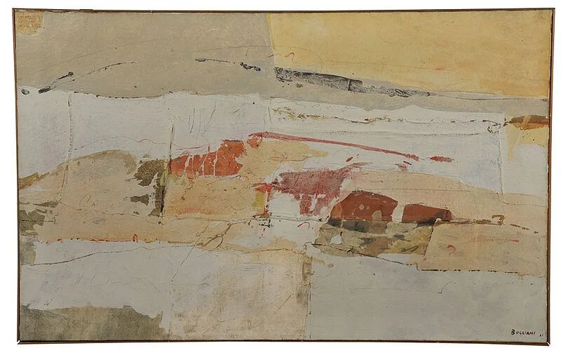 Paolo Buggiani, Paris, 1961, mixed media on canvas