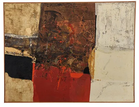 Paolo Buggiani, Ithaki (Greece), 1962, mixed media on canvas