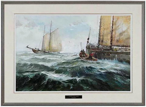 Joseph Douglas Purcell, Calling in Dories, oil on canvas