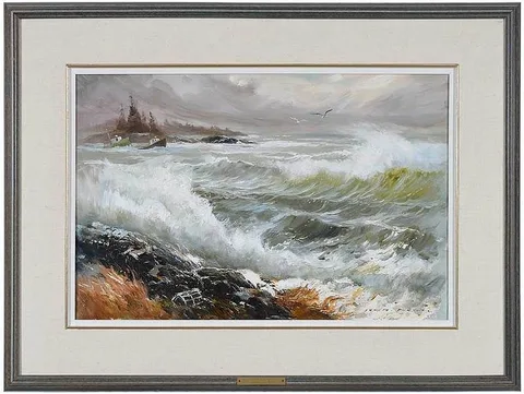 Joseph Douglas Purcell, Rolling Surf, Blue Rocks N.S., oil on canvas
