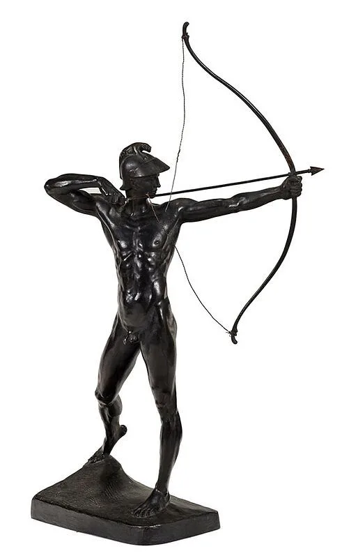Bogenschtze by Ernst Moritz Geyger, patinated bronze, sold Dec 2020