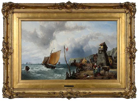 John James Wilson, Leaving the Jetty, 1861, oil on canvas