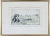 James McBey, ÿDutch Boy in Meadows at Overschie