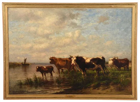 J. Carlton Wiggins, Evening, 1880, oil on canvas