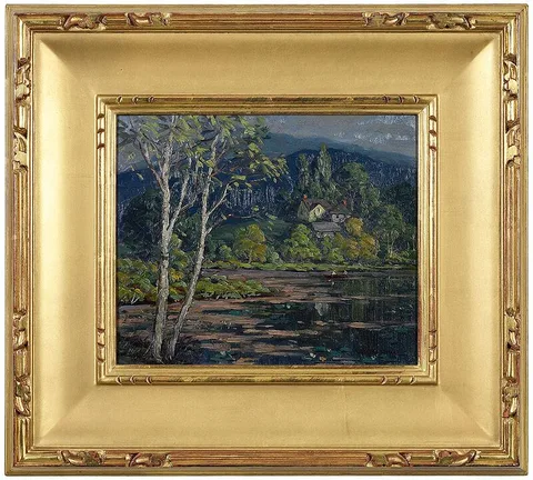 Leo B. Blake, Summer Scene, oil on canvasboard