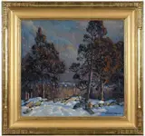 William Lester Stevens, New England, Snow Scene