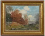 William S. Robinson, Autumn Day, signature remnants lower right "Wm S. Robinson