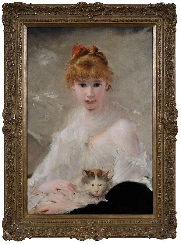 Charles Joshua Chaplin, My Favorite Pet, oil on canvas