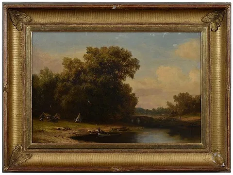 Xanthus Russell Smith, Encampment/Fourth of July, oil on canvas