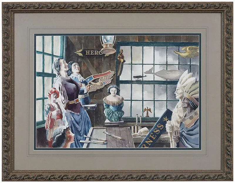 Hero by Josiah Everett Draper, 1986, watercolor on paper, offered Nov 2020