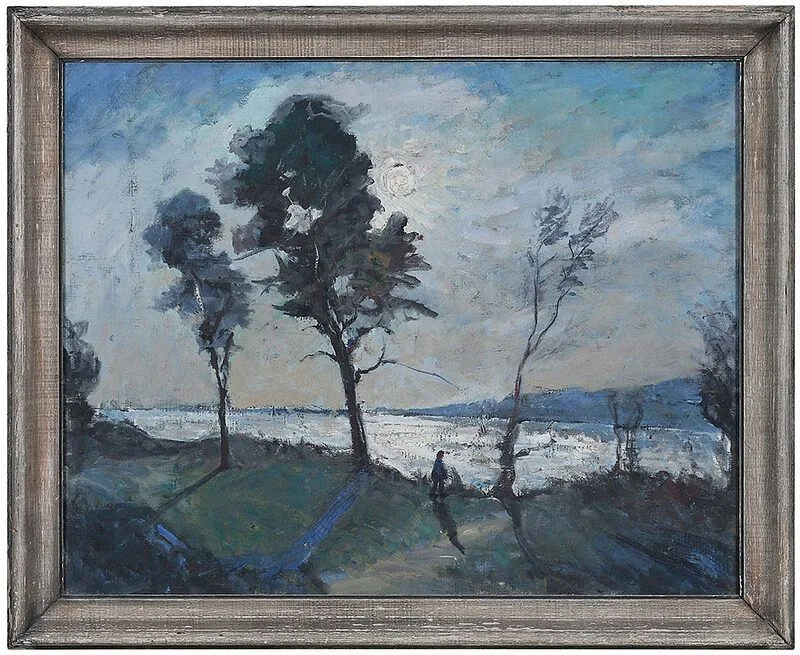 Daniel B. Pratt, Coastal Landscape, oil on canvas