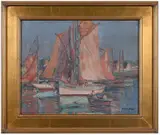 Edgar Alwin Payne, Sailboats in the Harbor