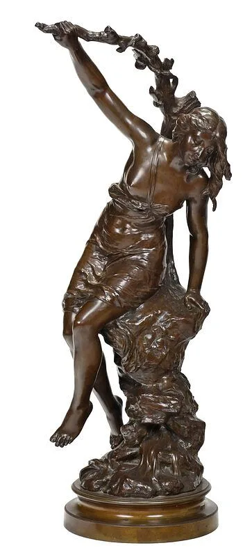 Sylvain Kinsburger, Sous La Feuillee, patinated bronze
