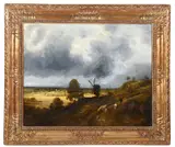 Georges Michel, Windmill on a Hillside, not apparently signed