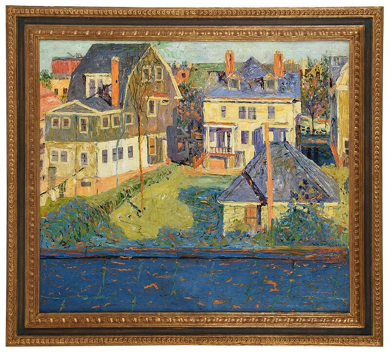 Sunlight in Irvington by John R. Grabach, oil on canvas, sold Nov 2020
