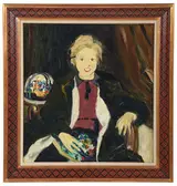 John R. Grabach, Little Helen With Bouquet of Flowers