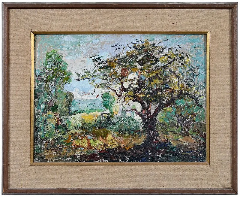Van Dearing Perrine, Dorset, Vermont, 1954, oil on canvas board