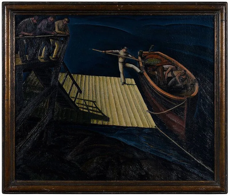 William C. Grauer, Men of the Sea, oil on canvas
