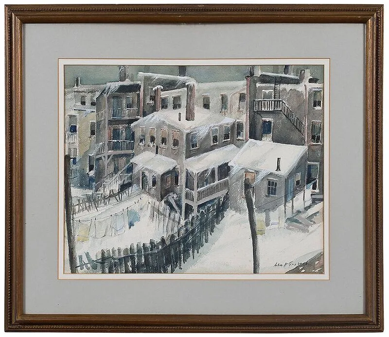 Winter Snow by John R. Grabach, watercolor on paper, sold Nov 2020