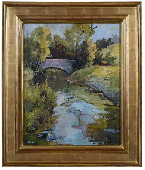 Keltie Ferris, Landscape with Bridge, 2007, oil on canvas