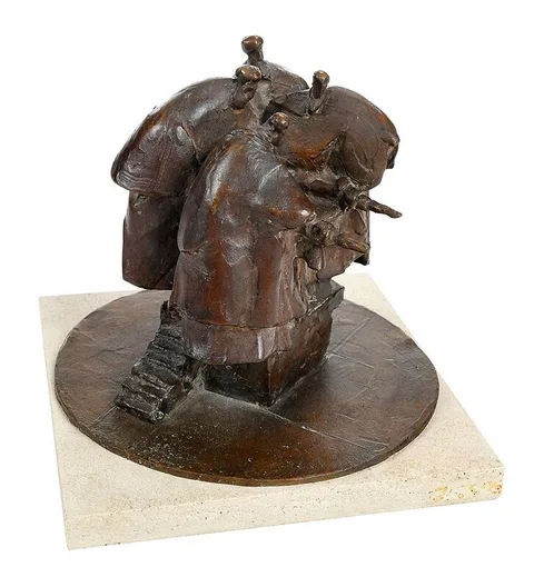 Elbert Weinberg, Four Priests with the Torah, bronze
