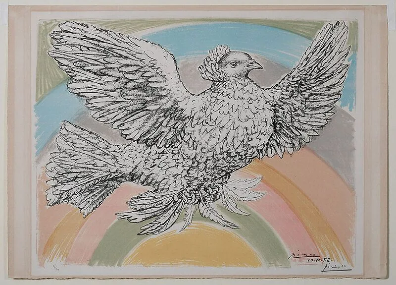 Colombe Volant by Pablo Picasso, 1952, lithograph on Arches paper, sold Oct 2020