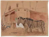 Gifford Beal, Circus Animals - Zebras