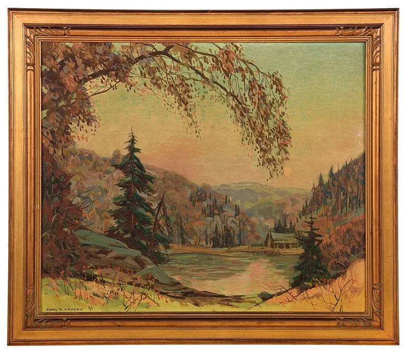 Carl Krafft, Midwestern Autumn, oil on canvas