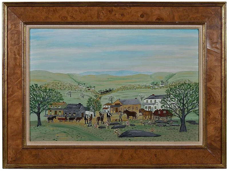 Springtime by Forrest K. Moses, oil on panel, sold Oct 2020
