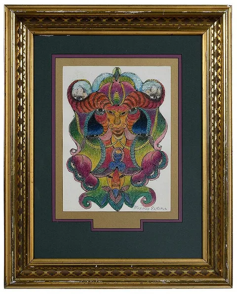 Minnie Evans, Untitled, crayon