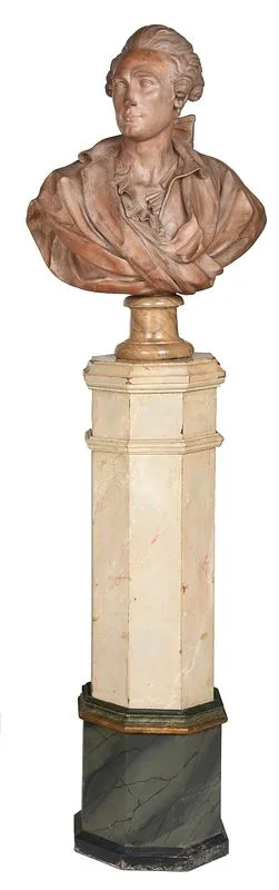 Jean-Jacques Caffieri, Pierre-Laurent Buirette de Belloy (1727-1775), French actor/dramatist, terracotta with marble socle
