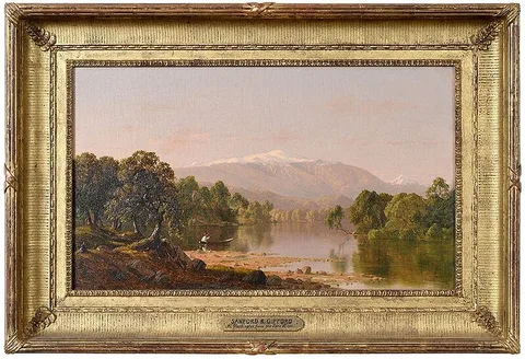 Sanford Robinson Gifford, Mt. Washington from the Saco River, oil on canvas
