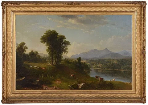 Asher Brown Durand, Franconia Range from the South with Village of South Woodstock, New Hampshire, 1857, oil on canvas