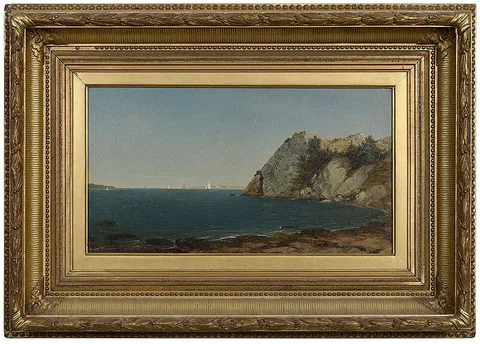 John Frederick Kensett, Beacon Rock, Newport, 1856, oil on canvas