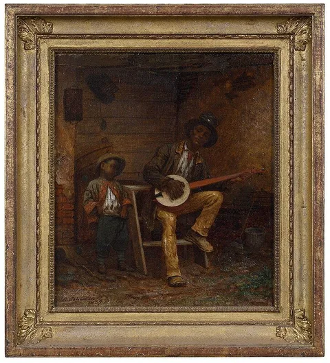 Eastman Johnson, Confidence and Admiration 1859, A study from Negro Life at the South, (Old Kentucky Home), oil on canvas