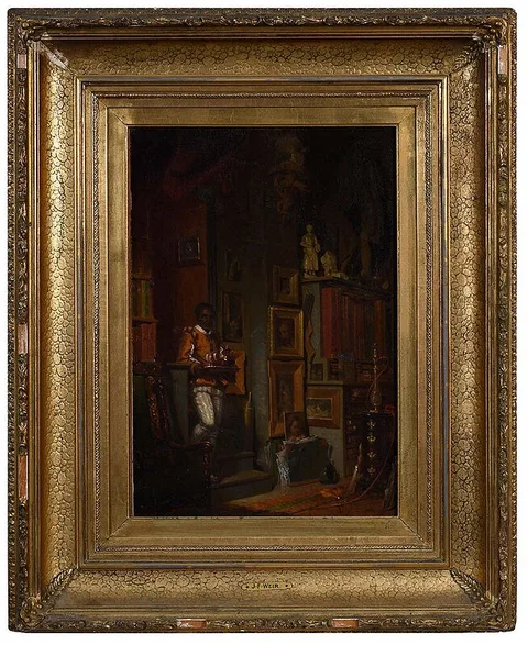 John Ferguson Weir, The Studio, 1864, oil on paper