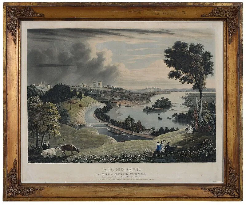 Engraver by William James Bennett, 1834, hand colored aquatint on wove paper, sold Sep 2020