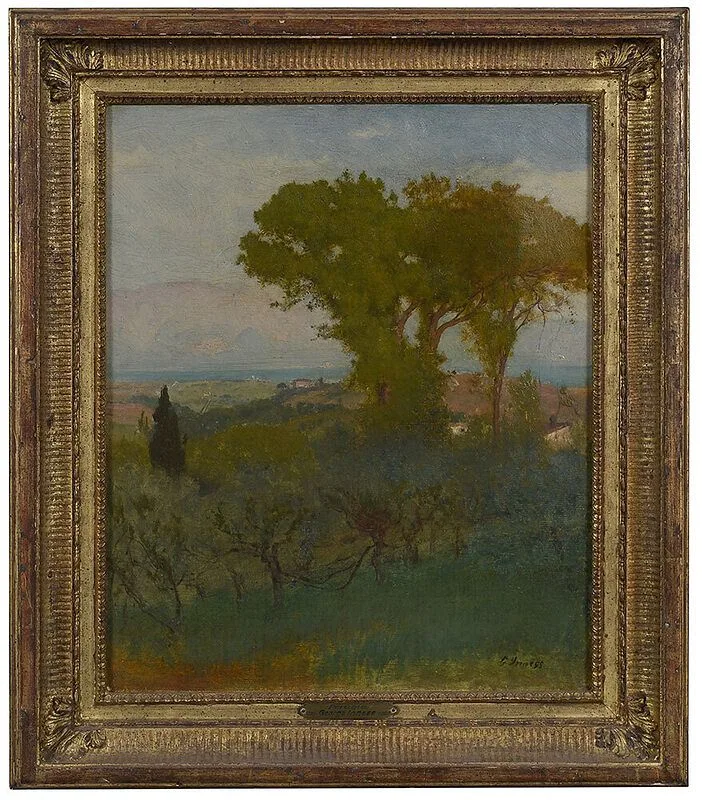 Perugia by George Inness, c. 1873-1880, oil on canvas, sold Sep 2020