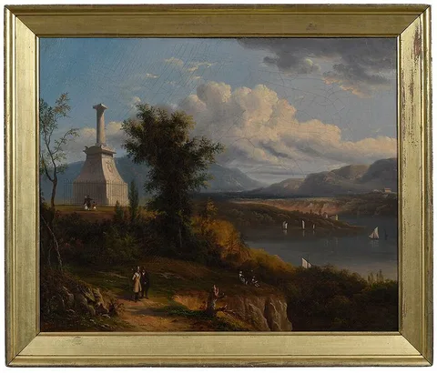Victor de Grailly, KoskiuscoÿMonument at West Point, oil on canvas