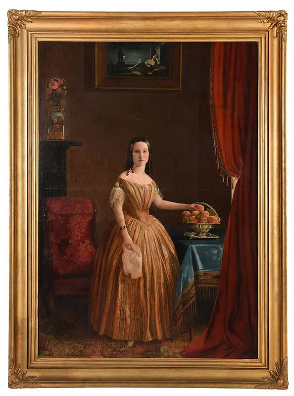 Henry Byrd, Portrait of Ann Haris Eason James, aged 16, of Huntsville, Alabama, circa 1845, oil on canvas laid on board