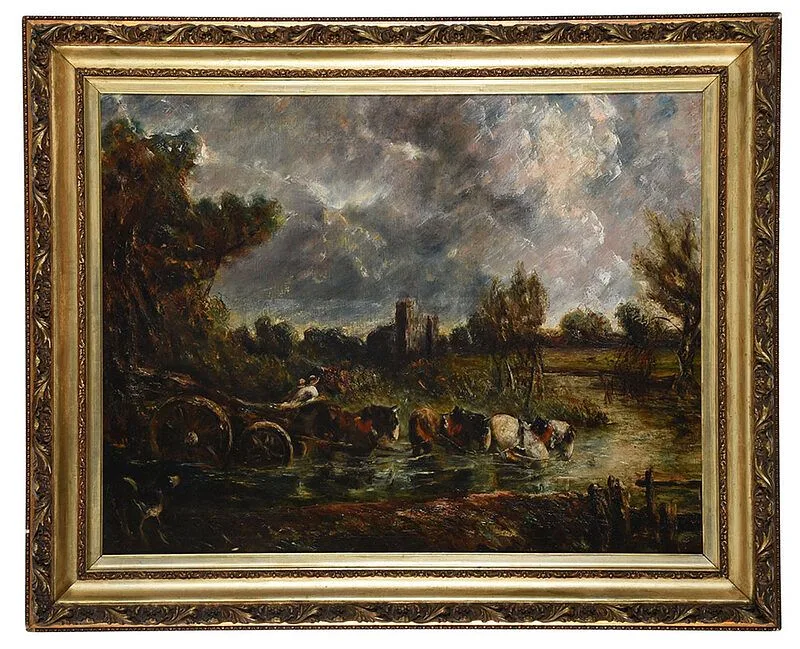 John Constable, River Crossing, oil on canvas