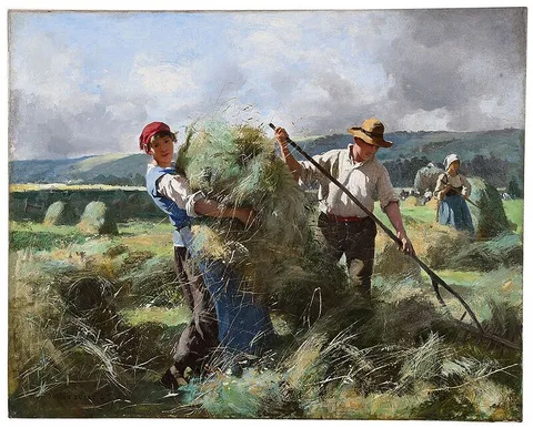 Julien Dupré, Haymaking (Haymakers in the Sun), oil on canvas